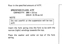 Fork Oil Weight Chart